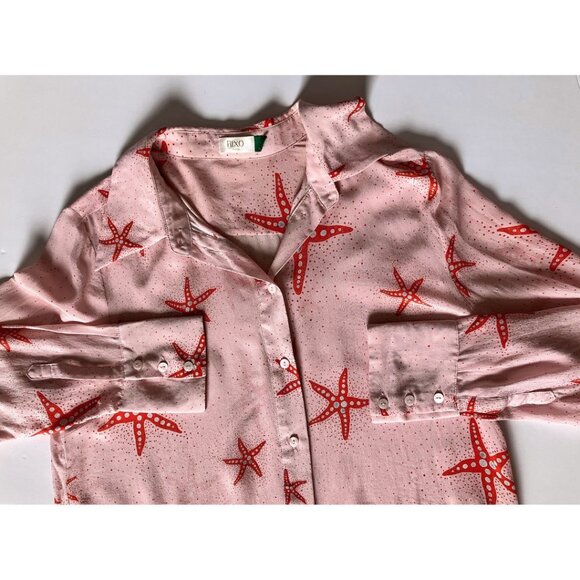 RIXO Jamie Top Blouse Starfish Pink Size Medium - Picture 6 of 8